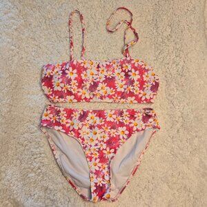 SAND CASTLE WOMENS FLORAL BIKINI-LIKE NEW-SIZE M